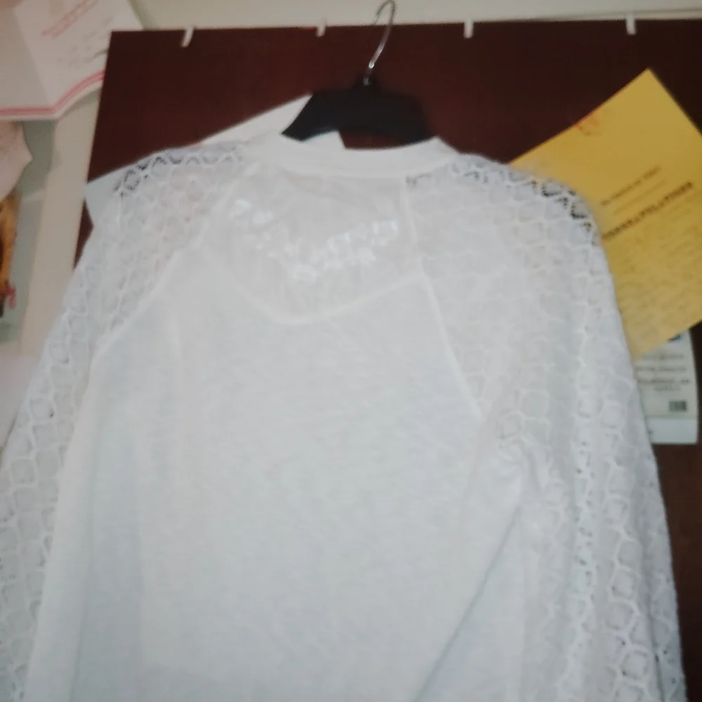 FREE PEOPLE Sweetest Thing Embroidered Thermal Blouse